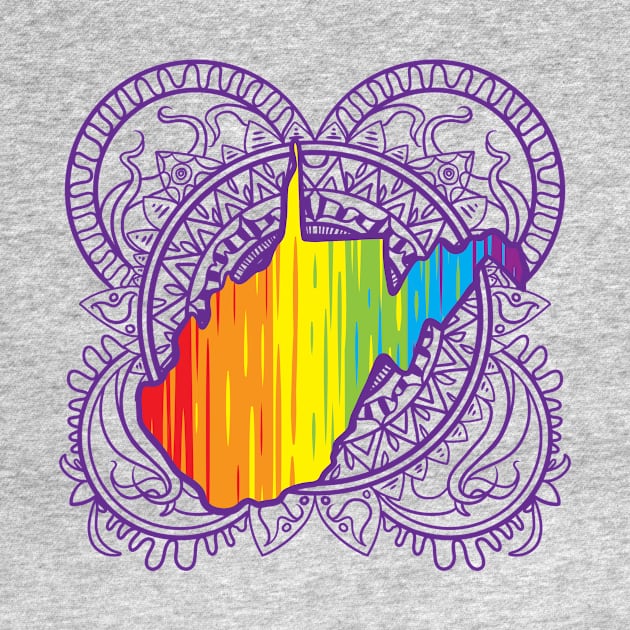 West Virginia Mandala Pride by Manfish Inc.